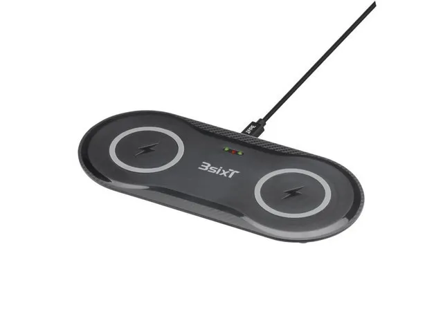 3sixT Elfin Double 10W + 10W Wireless Charger with AC