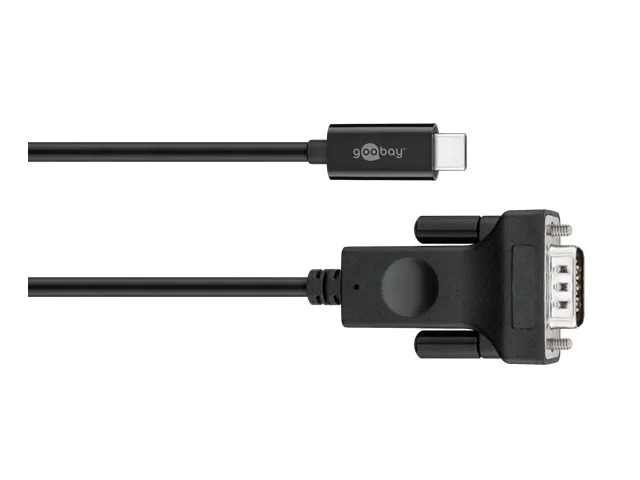 Goobay USB-C VGA adapt cable (1080p 60 Hz) black 1.80m