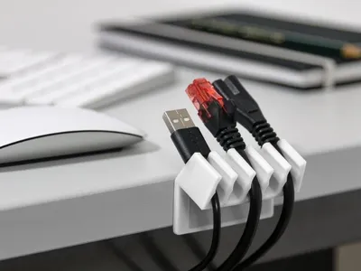 Goobay Cable Management 5 Slots Plastic, white