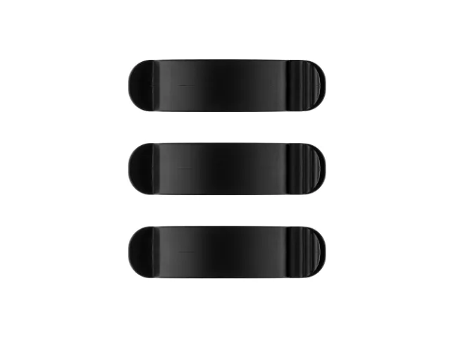 Goobay Cable Management Clip 3 Slots SET 3-pcs, black