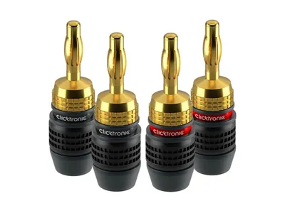 Clicktronic Speaker Banana Plug 4pcs
