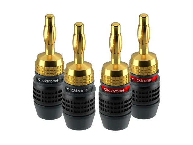 Clicktronic Speaker Banana Plug 4pcs