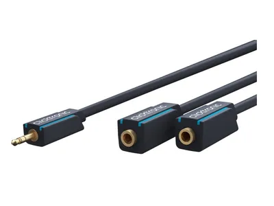 Clicktronic 3.5mm Male to Dual 3.5mm Female 0.1m