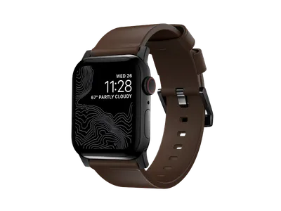 NOMAD Modern Band - Apple Watch (40-42mm) Brown Hor (Blk Hrd)
