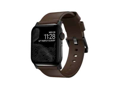 NOMAD Modern Band - Apple Watch (44-46mm/UL) Brown (Blk Hrd)