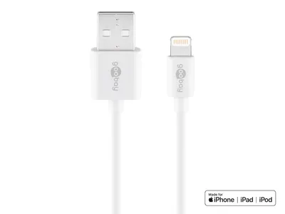 Goobay USB-A to Lightning Cable 1m - White