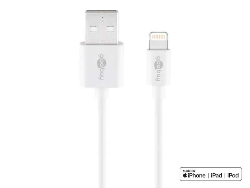 Goobay USB-A to Lightning Cable 1m - White