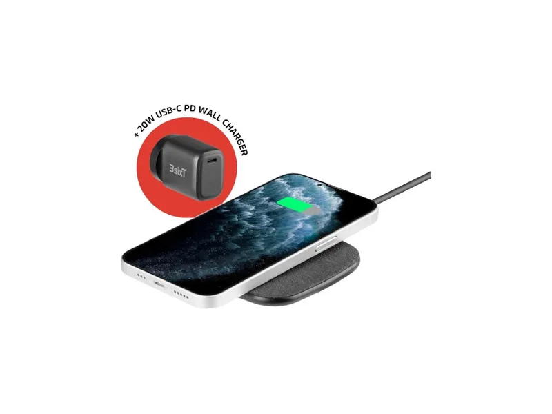 3sixT 15W Single Wireless Charger - Black (New)