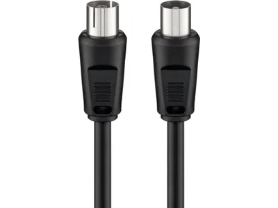 Goobay Antenna Cable (<70 dB) (M/F) 1.5M - Black