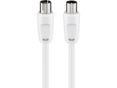 Goobay Antenna Cable (<70 dB) (M/F) 5M - White