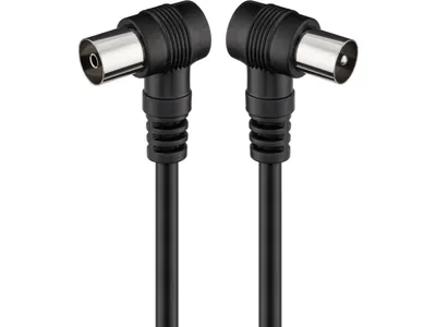 Goobay Angled Antenna Cable (<70 dB) (M/F) 1.5M - Black