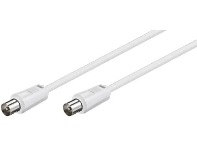 Goobay Antenna Cable (<70 dB) (M/M) 5M - White