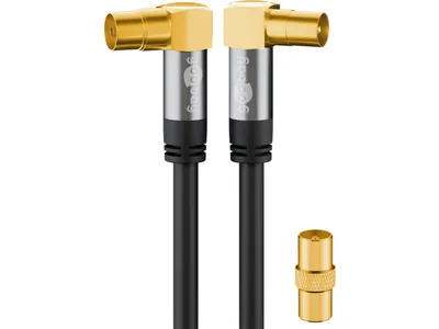 Goobay Antenna Cable (135 dB) (M/F) w/Adapter 5M - Black