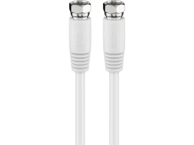 Goobay Antenna Cable (80 dB) F-type to F-type 0.5M - White
