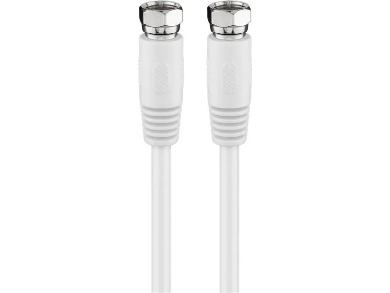 Goobay Antenna Cable (80 dB) F-type to F-type 0.5M - White