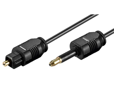 Goobay Toslink Fiber Optic Audio Cable (M/Mini) 2M - Blk