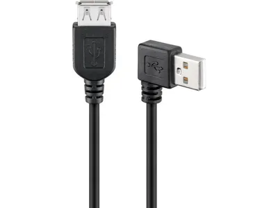 Goobay USB 2.0 Hi-Speed extension cable 90° 0.15M - Black
