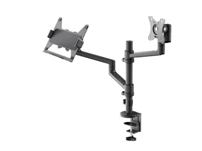 Goobay Monitor Mount Workstation Single Pole PRO - Black