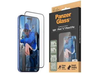 PanzerGlass UltraWide Fit Screen Protector - iPhone 16 Plus