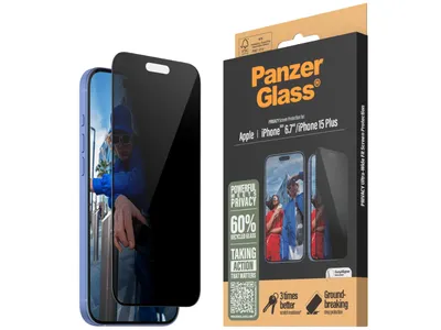 PanzerGlass UWF Privacy Screen Protector - iPhone 16 Plus