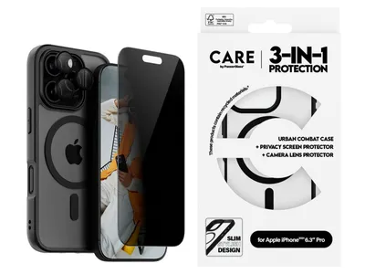 CARE by Panzer Flgship 3in1 Privacy Bndle - iPhone 16 Pro
