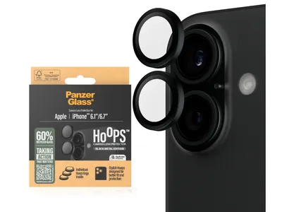 PanzerGlass Hoops Lens Protector - iPhone 16/Plus - Blk