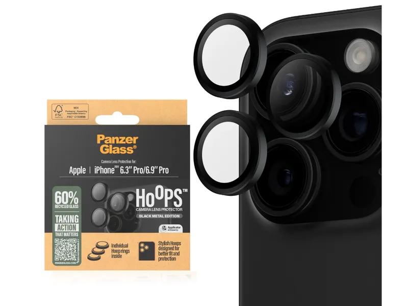 PanzerGlass Hoops Lens Protector - iPhone 16 Pro/ProMax - Blk