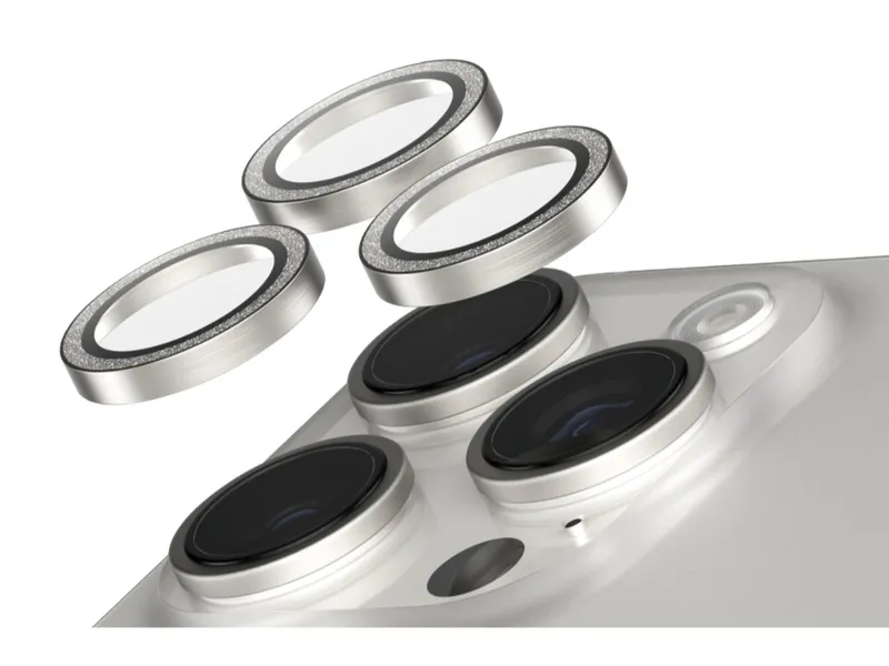 SAFE by Panzer Cam Lens Protector - iPhone 16 Pro/ProMax-Glitter Silver