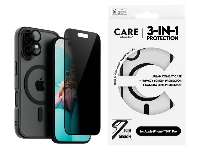 CARE by Panzer Flgship 3in1 Prvcy Bndle - iPhone 16