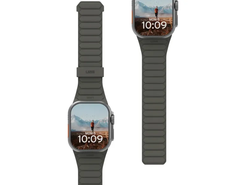 UAG Pathfinder Strap - Apple Watch (44-46mm/ULTRA)-Olive/Rust