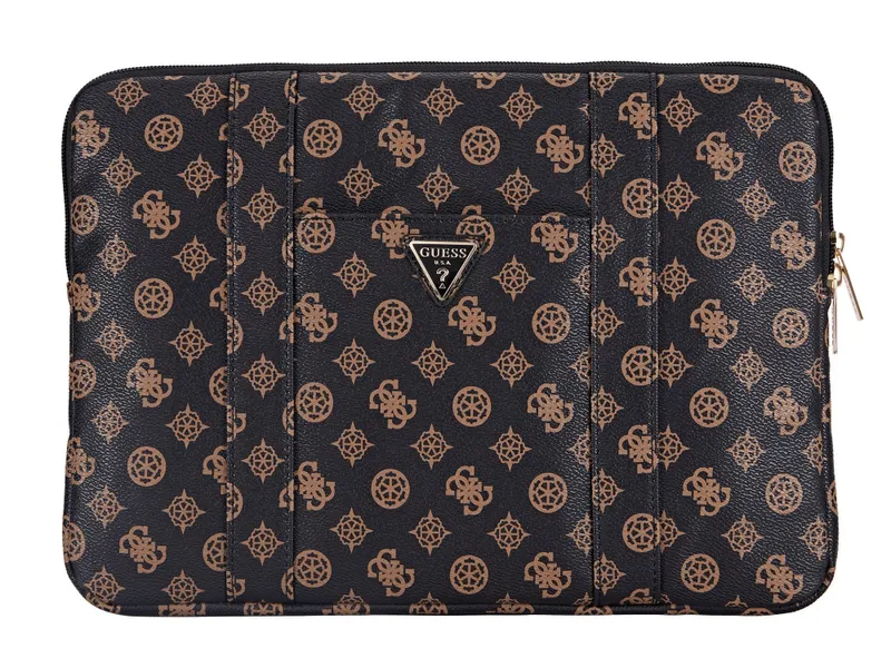 Guess Peony Collection - Laptop Sleeve 14-inch - Black/Brown