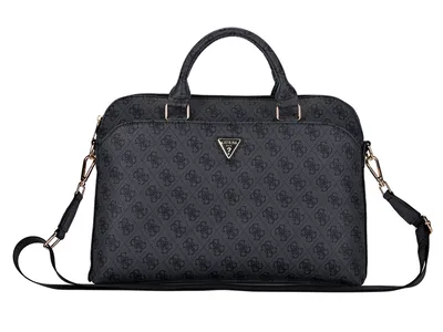 Guess 4G Zipper Pocket - Laptop Bag 15/16-inch - Black