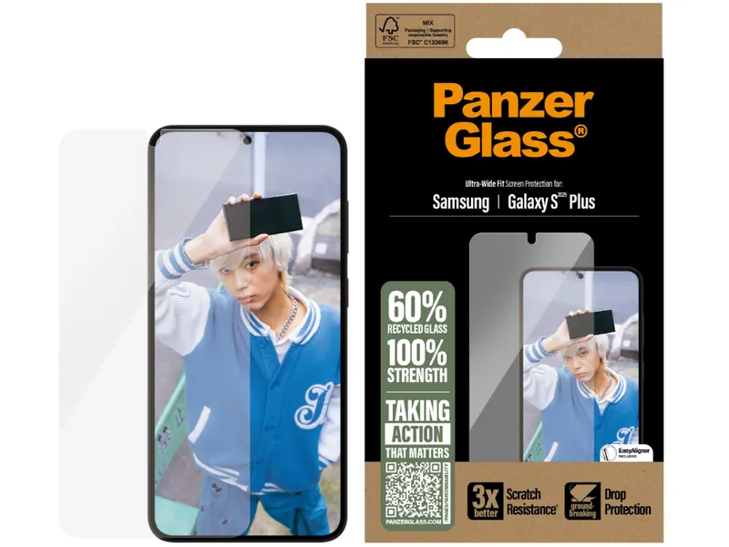 PanzerGlass UltraWide Fit Screen Protector - Samsung Galaxy S25+