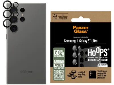 PanzerGlass Hoops Lens Protector - Samsung Galaxy S25 Ultra - Black
