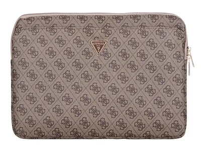 Guess 4G Zipper Pocket - Laptop Sleeve 14-inch - Brown