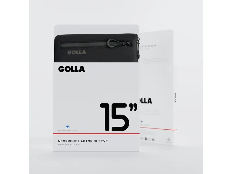 GOLLA Metro Laptop Sleeve - Neoprene 15" - Black