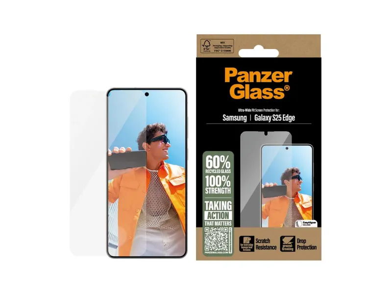 PanzerGlass UltraWide Fit Screen Protector - Samsung Galaxy S25 Edge