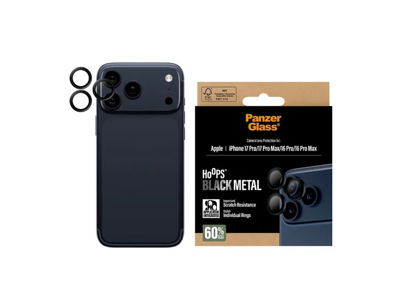 Panzer Hoops Lens Protector - iPhone 17 Pro/17 Pro Max-Black