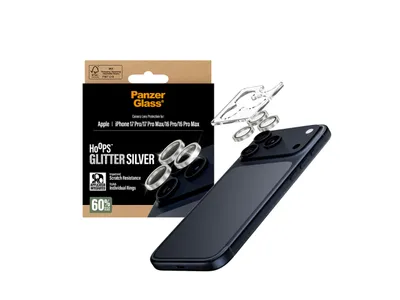 Panzer Hoops Lens Protector - iPhone 17 Pro/17 Pro Max - Glitter Slvr