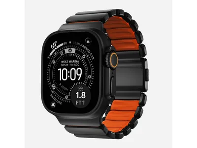 NOMAD Stratos - Apple Watch (49mm/ULTRA1&2) Ti Black/Orange