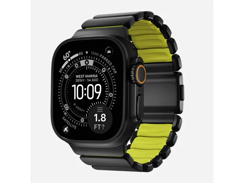 NOMAD Stratos - Apple Watch (49mm/ULTRA1&2) Ti Black/Volt