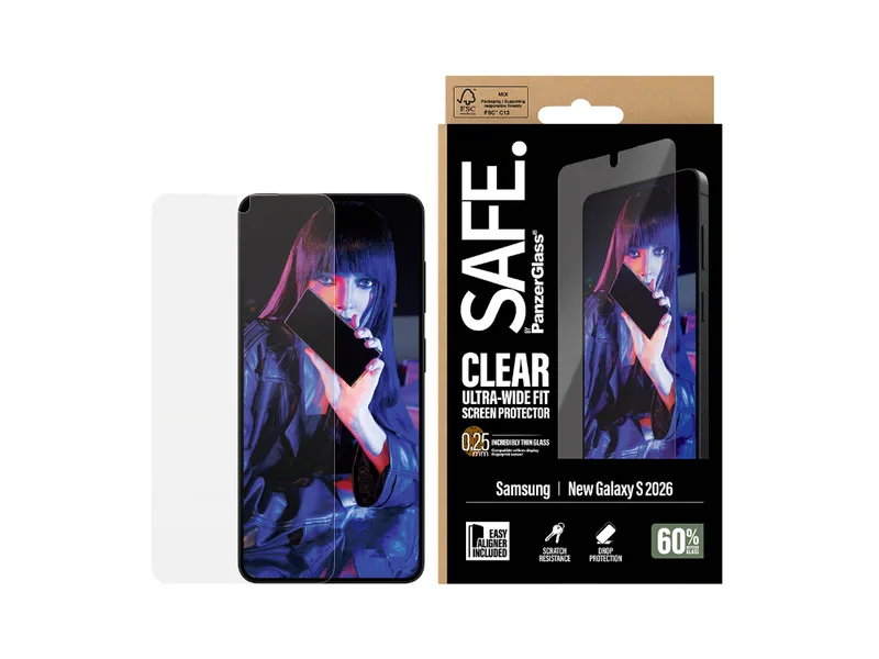 SAFE by Panzer UltraWide Fit Screen Protector - Samsung Galaxy S26