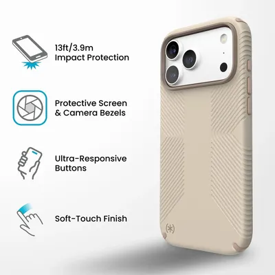 Speck Presidio GRIP Magsafe | iPhone 18 Pro Max/iPhone 17 Pro Max - Sand Papyrus