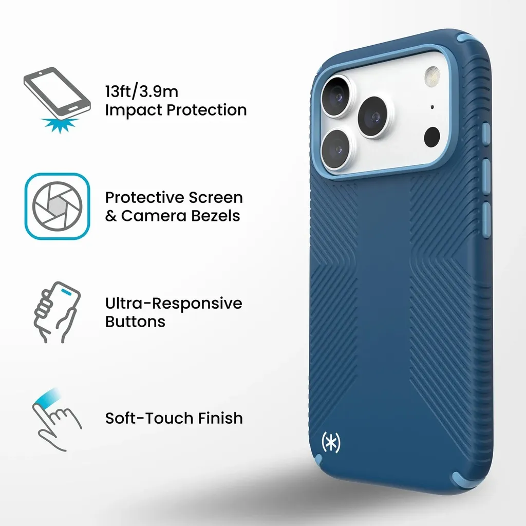 Speck Presidio GRIP Magsafe | iPhone 18 Pro/iPhone 17 Pro - Navy Deep Sea