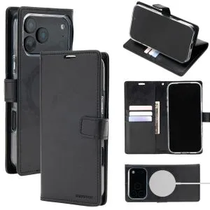 iPhone 17 Pro / 18 Pro Goospery Mercury Blue Moon Diary (MagSafe Compatible) - Black