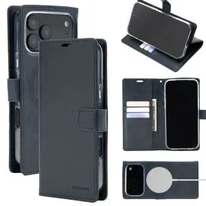iPhone 17 Pro Max / 18 Pro Max Goospery Mercury Blue Moon Diary (MagSafe Compatible) - Navy