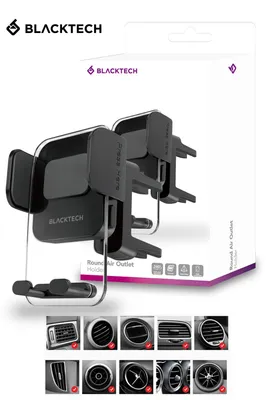 Blacktech Round Car Air Vent Cradle Mount Mobile Phone