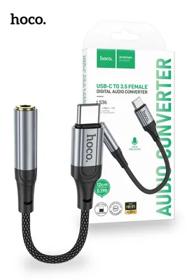 hoco. LS36 USB-C to 3.5mm Adapter - Black