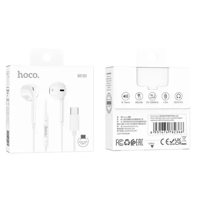 hoco. M101 Crystal USB-C - White Earphones