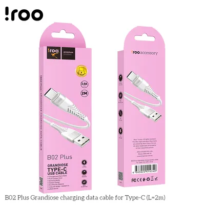 Iroo B02 Plus USB A to Type C Cable - 2 Metre
